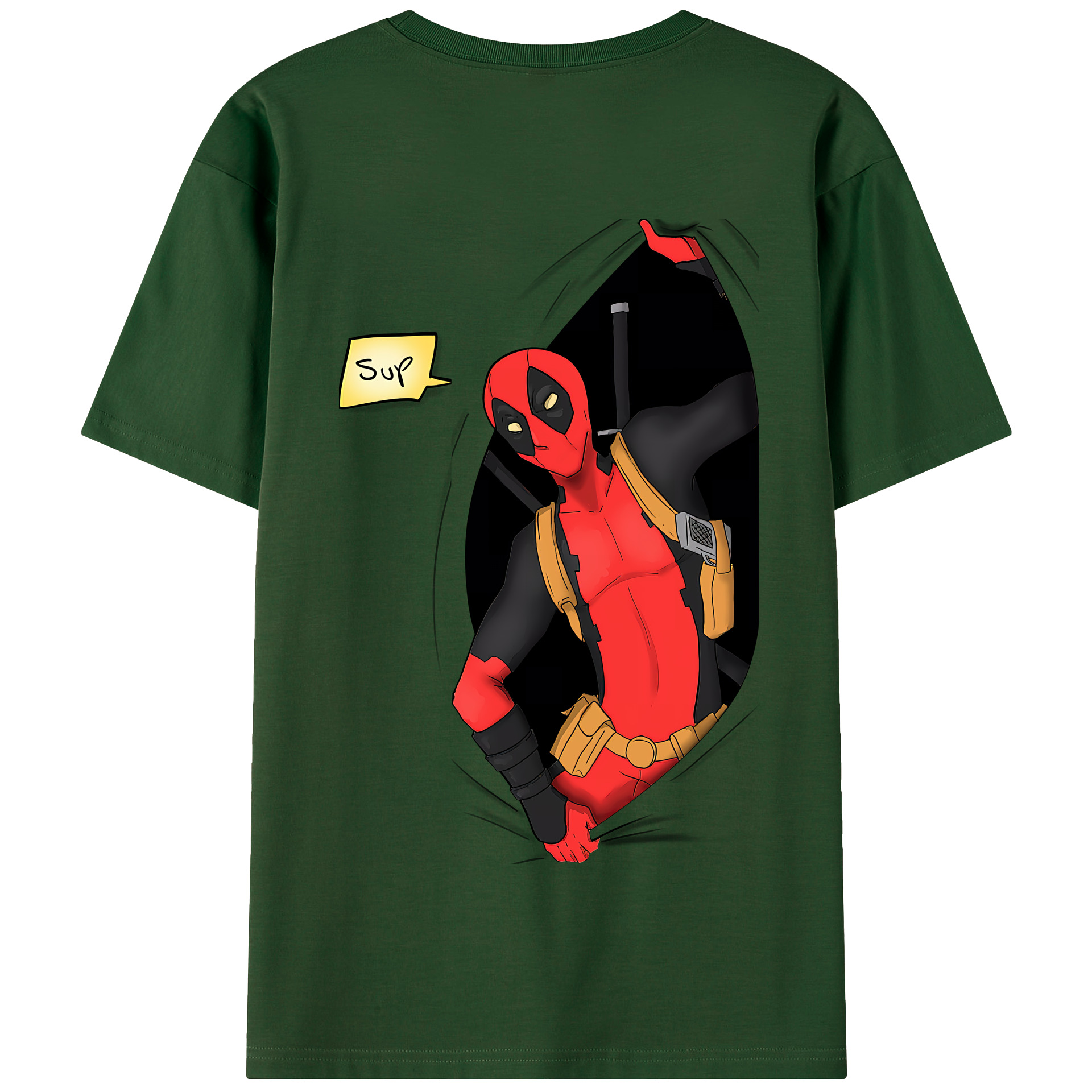 （画像用） Deadpool デッドプール 綿100％半袖Tシャツ（背面プリント）